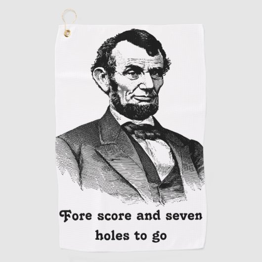 Abraham Lincoln Fore Score Golfhanddoek (Voorkant)