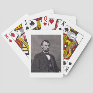 Abraham Lincoln, gegraveerd naar een foto door Wil Speelkaarten