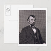 Abraham Lincoln, gegraveerd op een foto van Wil Briefkaart (Voorkant / Achterkant)