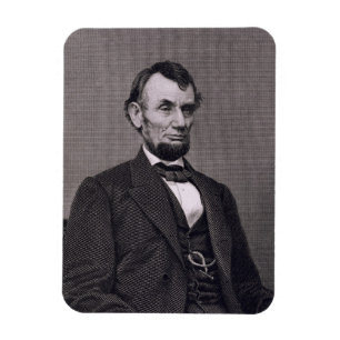 Abraham Lincoln, gegraveerd op een foto van Wil Magneet