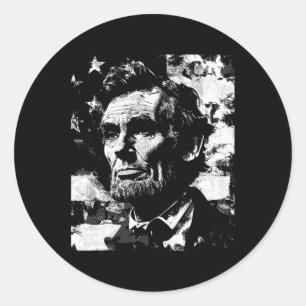 Abraham Lincoln Geschiedenis Leraar President 4e v Ronde Sticker