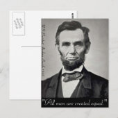 Abraham Lincoln Gettysburg Portret Briefkaart (Voorkant / Achterkant)