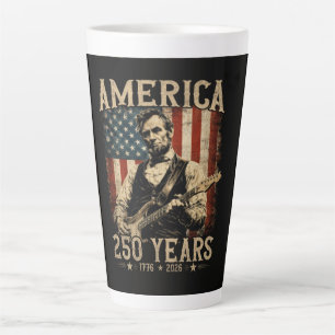 Abraham Lincoln Gitaar spelend 4 juli Latte Mok