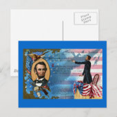 Abraham Lincoln Giving Gettysburg Adres Briefkaart (Voorkant / Achterkant)