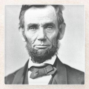 Abraham Lincoln Glazen Onderzetter
