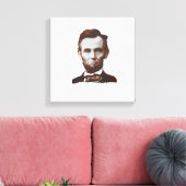 Abraham Lincoln Hand Painted by Mark Elsen Canvas Afdruk (Insitu (Woonkamer))