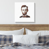 Abraham Lincoln Hand Painted by Mark Elsen Canvas Afdruk (Insitu (Slaapkamer))