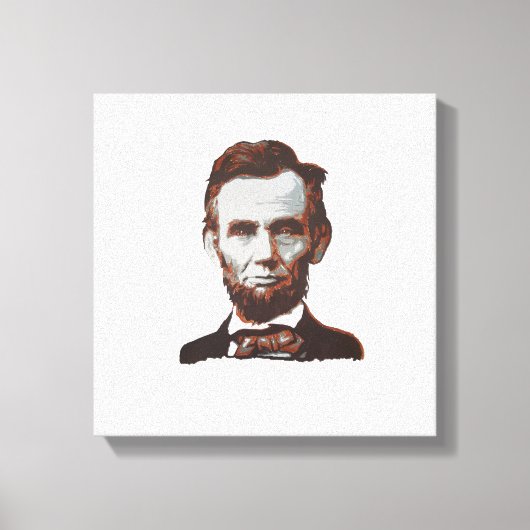 Abraham Lincoln Hand Painted by Mark Elsen Canvas Afdruk (Voorkant)