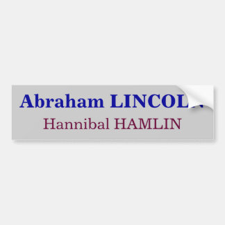 Abraham LINCOLN, Hannibal HAMLIN Bumpersticker