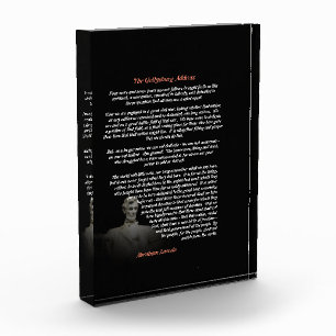 Abraham Lincoln - Het adres van Gettysburg Fotoblokken