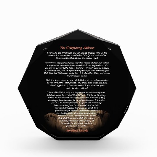 Abraham Lincoln - Het adres van Gettysburg Fotoblokken (Voorkant)