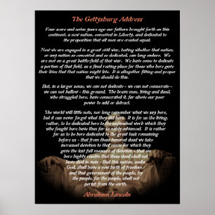 Abraham Lincoln - Het adres van Gettysburg Poster