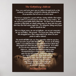 Abraham Lincoln - Het adres van Gettysburg Poster