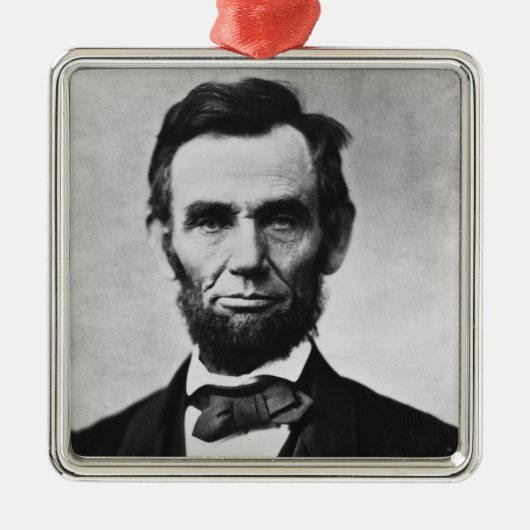Abraham Lincoln, het zestiende President van Ameri Metalen Ornament (Voorkant)