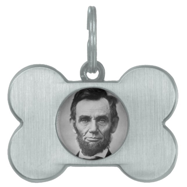 Abraham Lincoln Huisdieren Naamplaatje (voorkant)