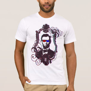 Abraham Lincoln in 3D-bril T-shirt