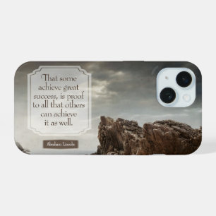 Abraham Lincoln Inspirerend citaat "Succes" iPhone 15 Hoesje