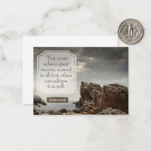 Abraham Lincoln Inspirerend citaat "Succes" Notitiekaartje