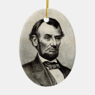Abraham Lincoln Keramisch Ornament