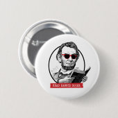 Abraham Lincoln leest verboden boeken Ronde Button 5,7 Cm (Voorkant /achterkant)