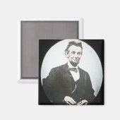 Abraham Lincoln  Magic Lantern Slide Magneet (Voorkant / Achterkant)