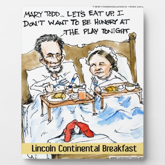 Abraham Lincoln & Mary Todd Breakfast in bed Fotoplaat (Voorkant)