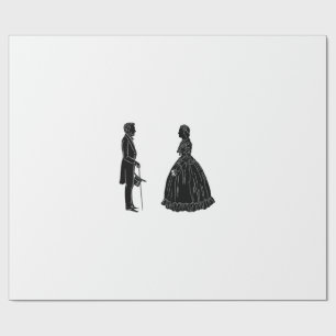 abraham lincoln mary todd lincoln silhouet cadeaupapier
