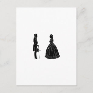 abraham lincoln mary todd lincoln silhouet informatiekaartje