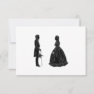 abraham lincoln mary todd lincoln silhouet kaart