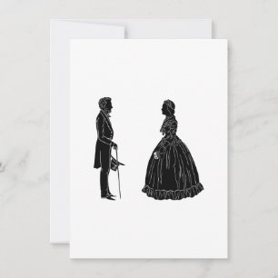 abraham lincoln mary todd lincoln silhouet kaart