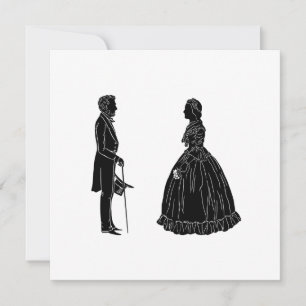 abraham lincoln mary todd lincoln silhouet kaart