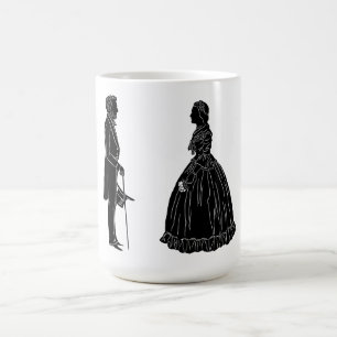 abraham lincoln mary todd lincoln silhouet koffiemok