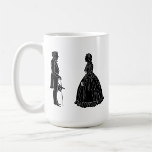 abraham lincoln mary todd lincoln silhouet koffiemok