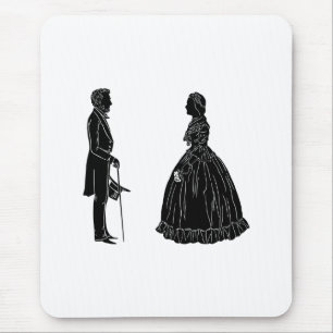 abraham lincoln mary todd lincoln silhouet muismat