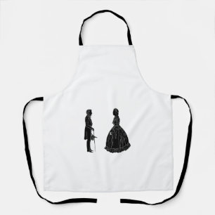 abraham lincoln mary todd lincoln silhouet schort