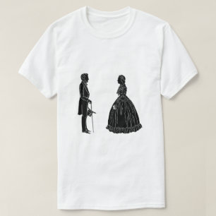 abraham lincoln mary todd lincoln silhouet t-shirt