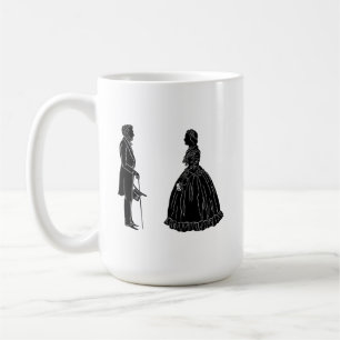 Abraham Lincoln Mary Todd Lincoln Silhouette Koffiemok