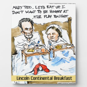 Abraham Lincoln & Mary Todd Ontbijt in Bed Fotoplaat