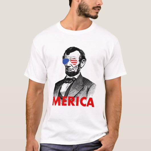 abraham lincoln merica t-shirt (Voorkant)