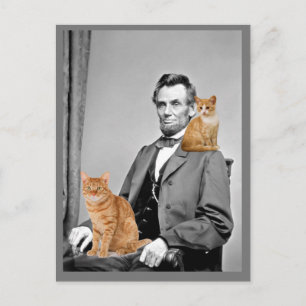 Abraham Lincoln met katten Briefkaarten