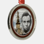 Abraham Lincoln Metalen Ornament (Rechts)