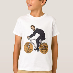 Abraham Lincoln op een gootsteen met Penny Wheels T-shirt