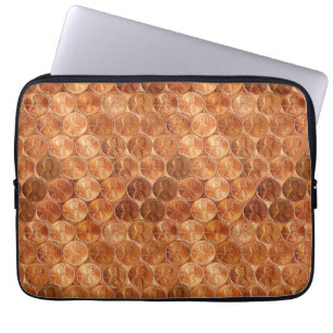 Abraham Lincoln penny, 1 cent koper 13" Laptop Sleeve