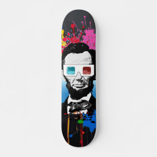 Abraham Lincoln Pop Art Multikleur Straatspatten Skateboard