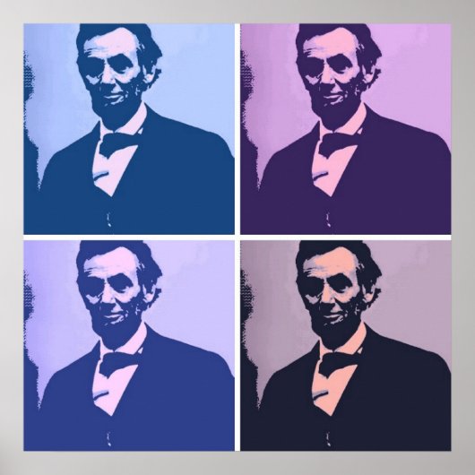 Abraham Lincoln Pop Art Poster (Voorkant)