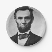 Abraham Lincoln Portrait Papieren Bordje (Voorkant)