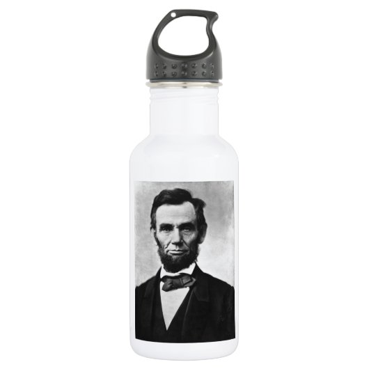 Abraham Lincoln Portrait Waterfles (Voorkant)