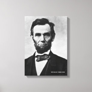 Abraham Lincoln-portret - met malice-naar-geen Canvas Afdruk