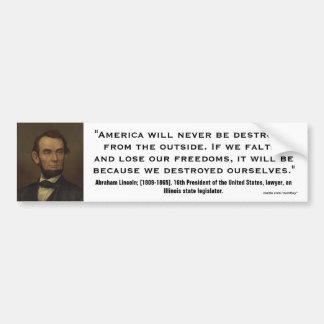 Abraham Lincoln Quote_02 Bumpersticker