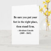 Abraham Lincoln Quote 16a Kaart (Gele Bloem)